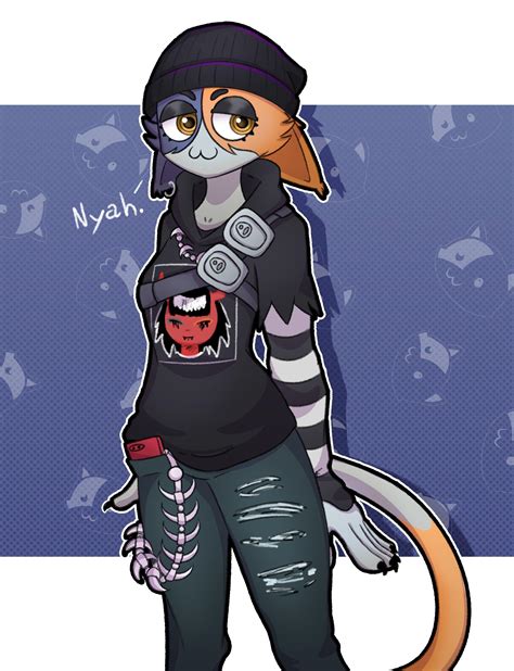 Meow Skulls is a Fortnite skin resembling an anthropomorphic calico cat in emo attire, including all black clothes, a black beanie, chains and tight jeans. The character is the sister of another cat character "Meowscles" and was added to the game in September 2022, inspiring fan art and content over the following days.